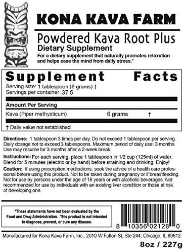 Powdered Noble Kava Root Plus (8 oz)