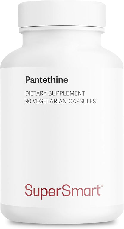 Supersmart - Pantesin Pantethine 600 mg per Day (Pantothenic Acid) - Active Vitamin B5 Supplement | Non-GMO & Gluten Free - 90 Vegetarian Capsules