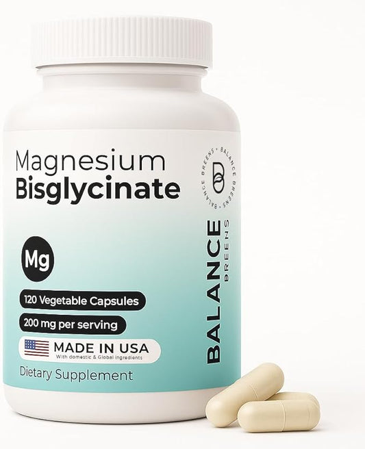 Magnesium Bisglycinate 200mg - High Absorption Chelated Magnesium Supplement - Gentle on Stomach, Non-GMO, Gluten-Free, Supports Sleep, Muscle Cramps & Positive Mood - 120 Vegan Capsules