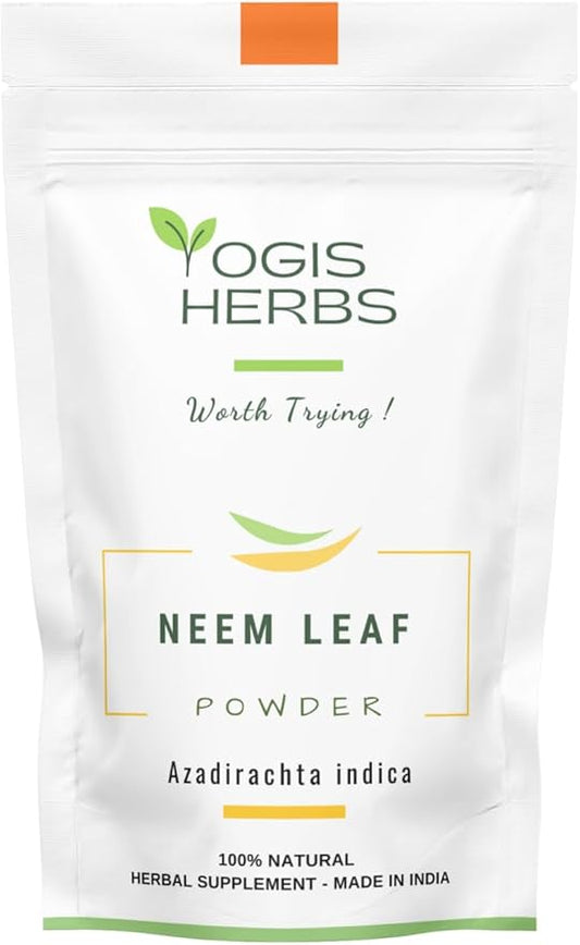 Neem Leaf Powder – Pure Azadirachta Indica for Detoxification, Immune Support, and Clear Skin – 100% Natural Herbal Supplement (1 Lb)