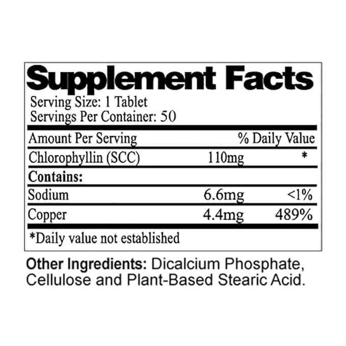 Sport, Extra Strength Chlorophyll Deodorizing Supplement for Full Body Freshness, Aluminum-Free Plant-Based Internal Deodorant, Designed for Active and Athletic Lifestyles, 50 tabs