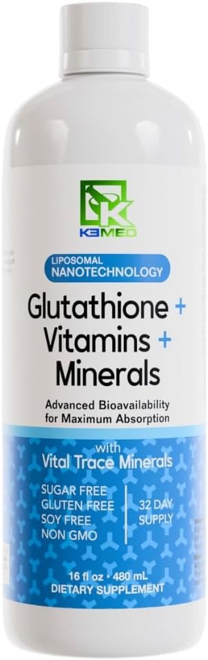 Nanonutrition Glutathione + Vitamins + Minerals | Liposomal Nanotechnology | 100% Natural Ingredients | 16 Fl. Oz. | 32 Servings