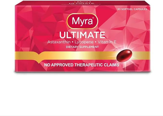 Myra Utimate with Astaxanthin, Lycopene and Vitamin E, 30 Softgel Capsules