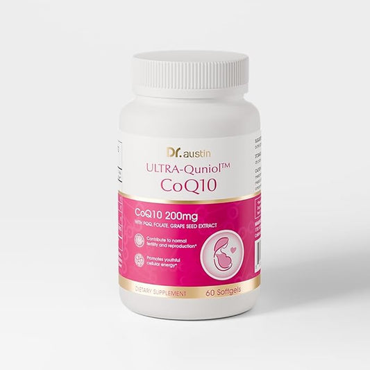 DRAUSTIN Coenzyme Q10 Preparation for Pregnancy Reduction 200mg Mitochondrial PQQ Folic Acid Imported from The United States, 60 Count