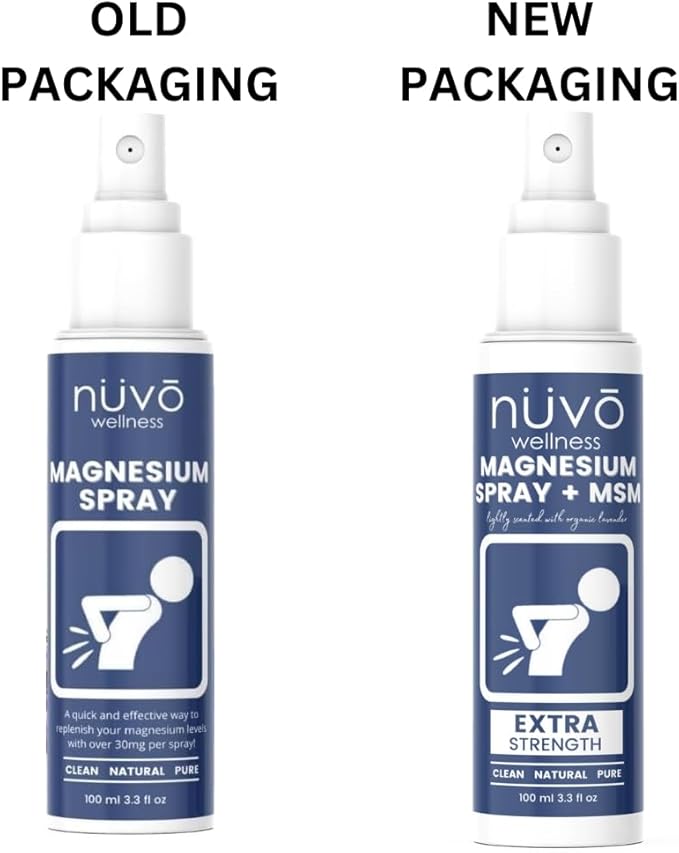 Magnesium Oil Spray with MSM - Spray it Away with Magnesium - Fast Acting Transdermal Formula to Relax Muscles - Lightly Scented with Lavender - Product of Canada 100 ml