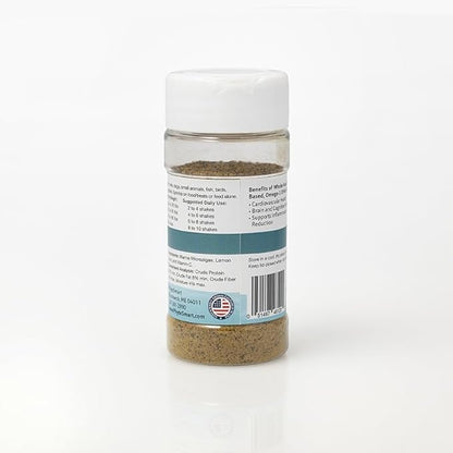 Omega-3 Krumble EPA and DHA for Pets - 70Grams Shaker Top. Pure Un-extracted Marine Micro-Algae Provides Pets with Complete Essential Fats for Total Body Health