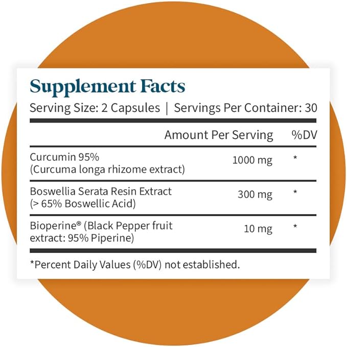 Pattern Wellness Turmeric Curcumin - 1300mg - 95% Curcuminoids with Bioperine Black Pepper Extract - Natural Joint, Health & Cognitive Support - Non-GMO, Gluten Free - 120 Capsules