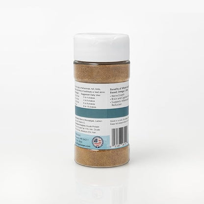 Omega-3 Krumble DHA for Pets, in 100 Gram Shaker Top Jar. Pure Un-extracted Marine Micro-Algae Provides Pets Complete Whole Food derived Essential Fatty Acids for Total Body Support.