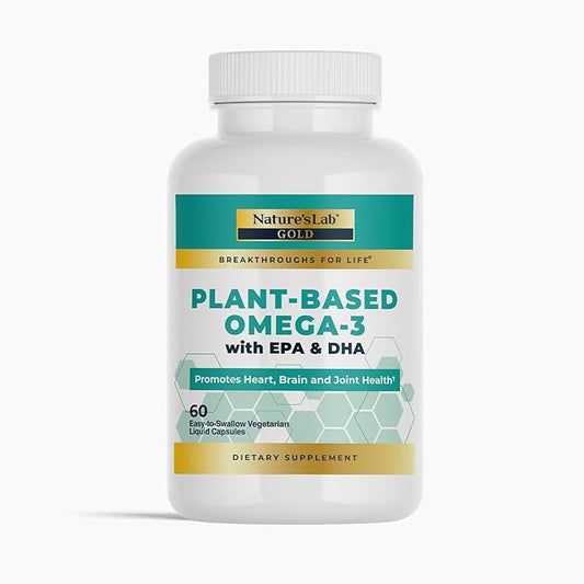 Nature's Lab Gold Plant-Based Omega-3-60 Liquid Capsules