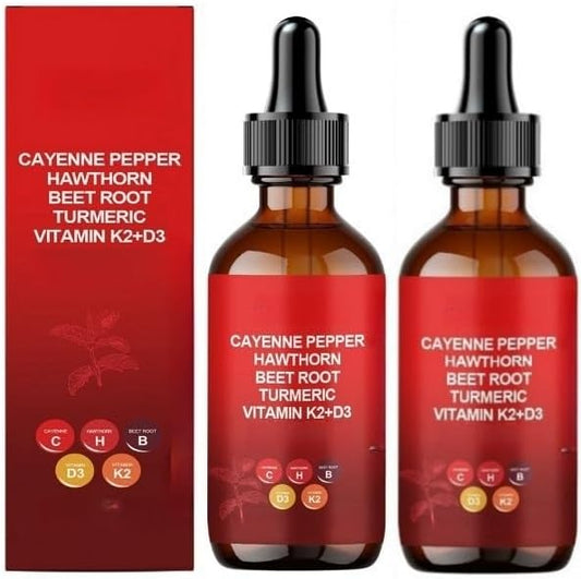 Aeluro Cayenne Drops, Cayenne Pepper Extract, 60ml Natural Cayenne Pepper Liquid Drops (2PCS)-dz