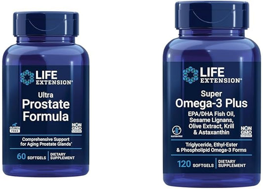 Life Extension Ultra Prostate Formula & Super Omega-3 Plus EPA/DHA Fish Oil
