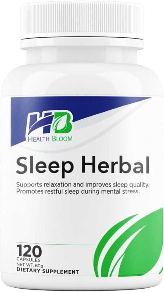 Sleep Herbal | 120 Capsules | Health Bloom | Vitamins and Minerals Supplements |