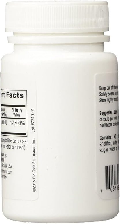 D3-50 50,000iu - Bio-Tech Pharmacal - 100 Capsules - Pack of 2