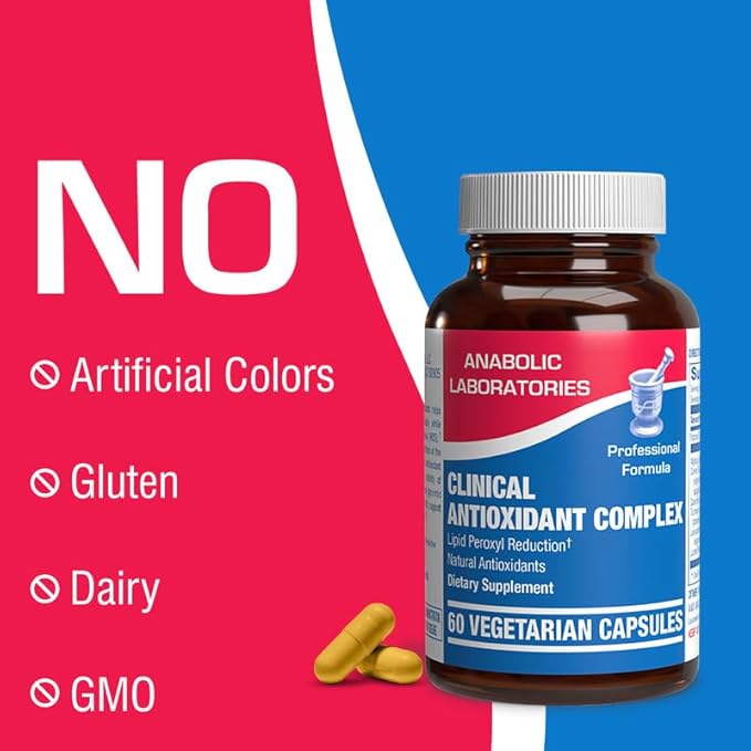 Natural Antioxidant Complex Supplement - 60 Vegetarian Capsules for Cell Health - Alpha Lipoic Acid, Green Tea Leaf Extract, Quercetin, Turmeric, Vitamin C Supplement