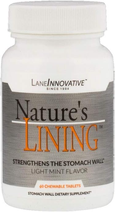 Lane Innovative - Nature's Lining, Chewable Tablets, Helps Protect Stomach Wall, Long Lasting Relief, Supports Digestive Balance* (60 Servings)