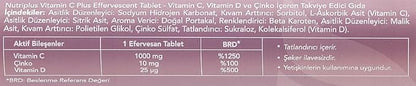FARMASi Effervescent Vitamin C Plus Nutriplus Tablets, 15 pcs - Immune Support, Refreshing Citrus Flavor, Daily Vitamin, Supplements, Vitamin C, Essential Nutrients, Overall Vitality