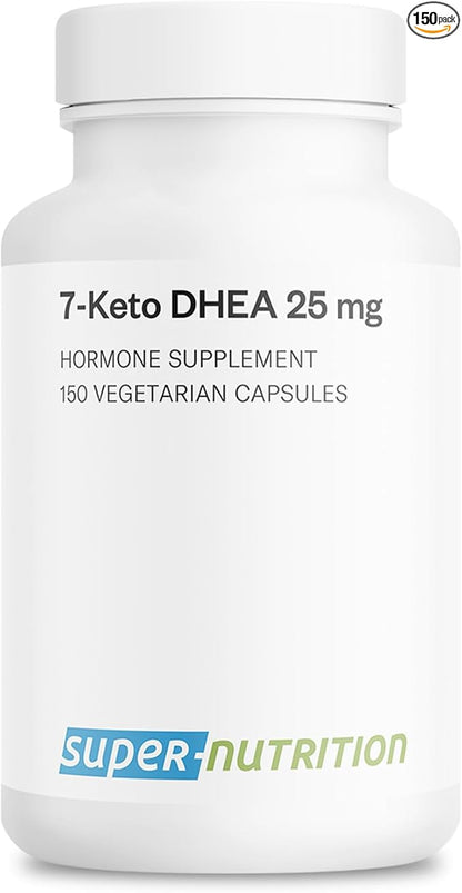 Supersmart - 7-Keto DHEA Supplement 25 mg - Natural DHEA Metabolite | Non-GMO & Gluten Free - 150 Vegetarian Capsules