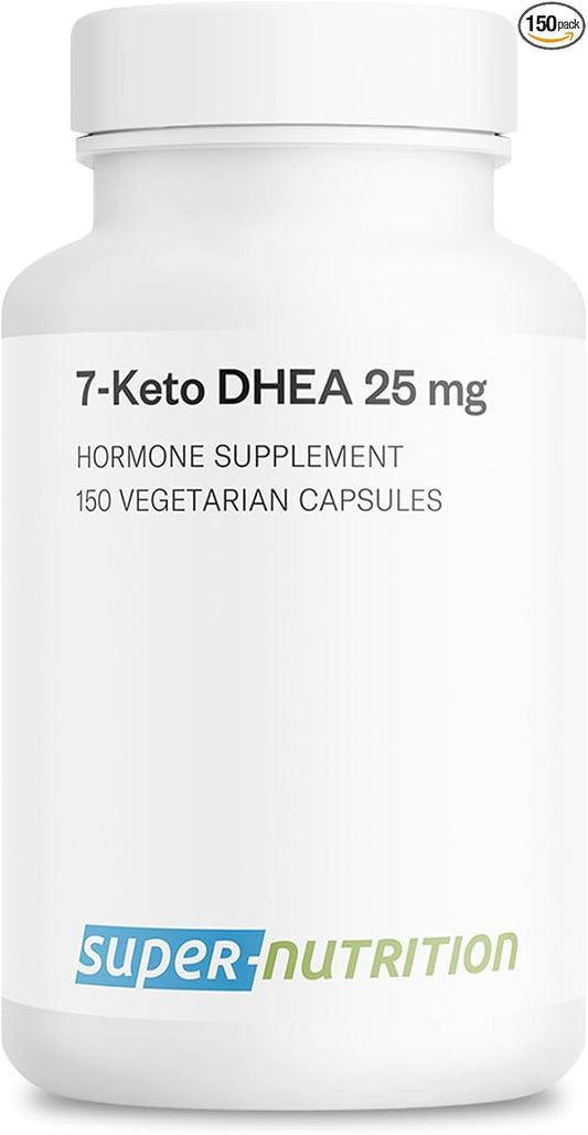 Supersmart - 7-Keto DHEA Supplement 25 mg - Natural DHEA Metabolite | Non-GMO & Gluten Free - 150 Vegetarian Capsules