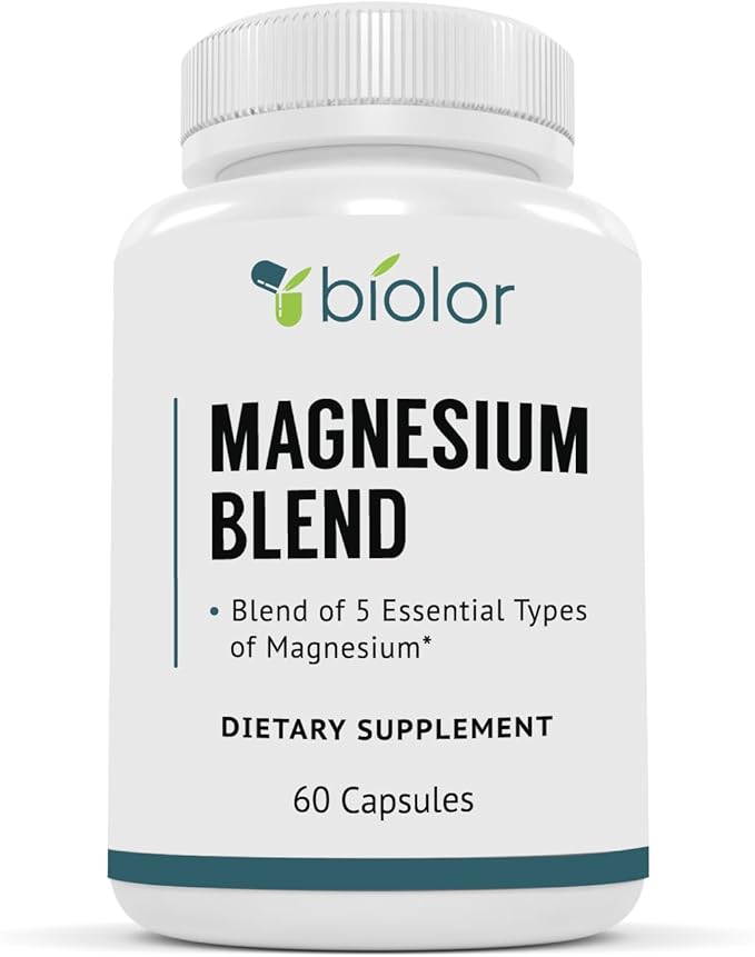 Magnesium Complex Supplement, Full Spectrum Magnesium Blend, Magnesium Glycinate with Malate, Citrate, Taurinate and Gluconate - High Absorption Magnesium Supplement, Magnesium Complex Capsules