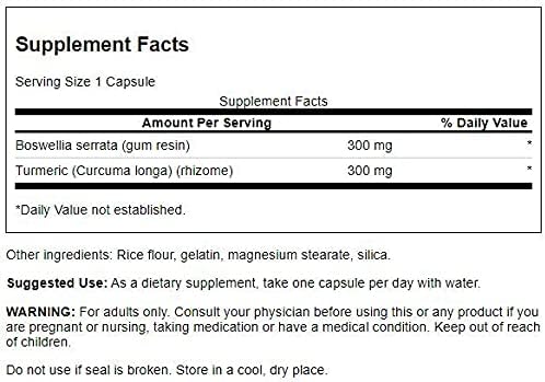 Swanson Full Spectrum Boswellia & Curcumin Natural Wellness Formula - (60 Capsules) (2 Pack)