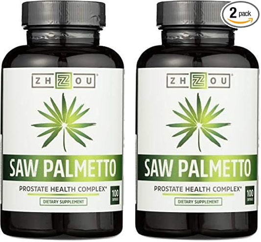 ZHOU Nutrition Saw Palmetto Prostate Health Complex, 100 CT (Pack of 2)