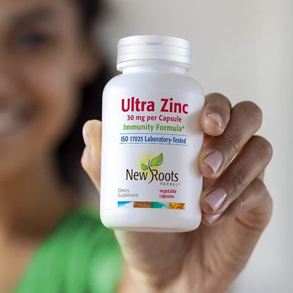 New Roots Herbal Ultra Zinc Immunity Formula 30 mg (90 Vegetable Capsules)