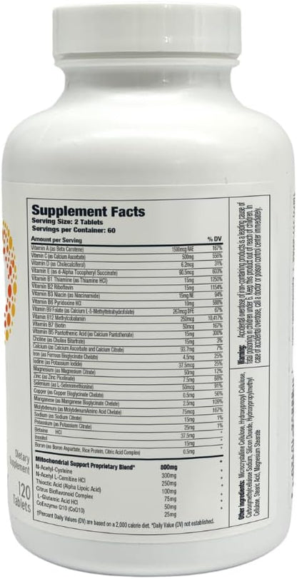 KPAX Immune, High Potency Mitochondrial Energy Supplement - Comprehensive Antioxidant Multivitamin 120 Tablets