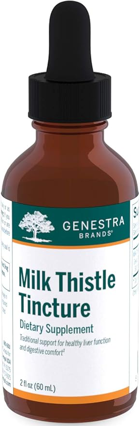 Genestra Brands Milk Thistle Tincture | Herbal Supplement to Support Liver Function | 2 fl. oz.