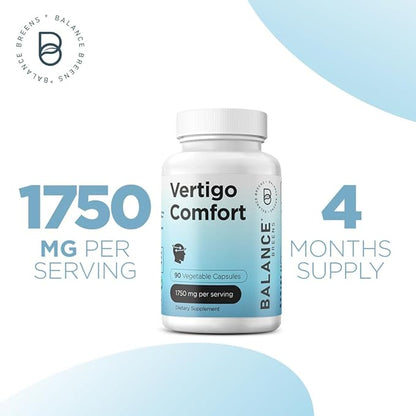 Balance Breens Vertigo Relief 1750mg + Zinc 50mg Supplement Combo
