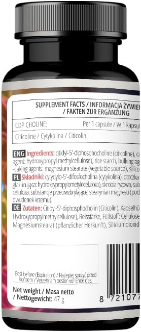 APOLLO'S HEGEMONY CDP Choline 300 mg - Citicoline 90 Vegan Capsules - 3 Months Supply - Lipid Choline - High Strength Nootropic Supplement to Improve Memory and Concentration