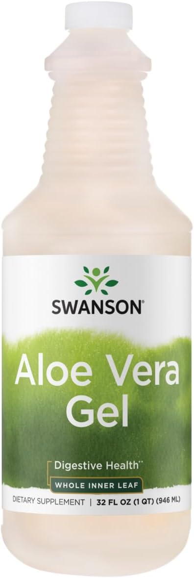 Swanson Premium Brand Aloe Vera Gel 32 fl Ounce (1 Qt) (946 ml) - Pack of 1