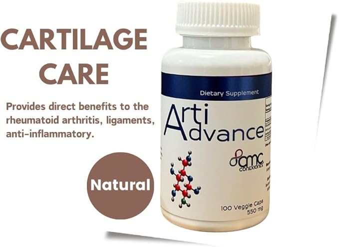 ARTIADVANCE Glucosamine Chondroitin, 100 Veggie caps - 550 mg Each- Joint Bone, and Muscle Whole Body Support