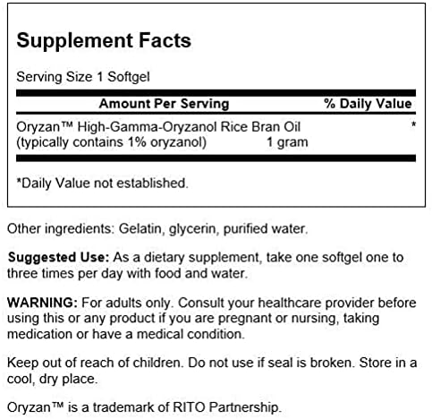 Swanson EFA ORYZAN Rice BRAN Oil 1000MG 90SG