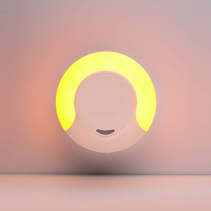Sleep Aid Amber Night Light Plug in with Dusk to Dawn Sensor, Low Blue LED Promotes melatonin Production and Healthy Sleep, ON-Off-Auto Toggle, 2-Pack