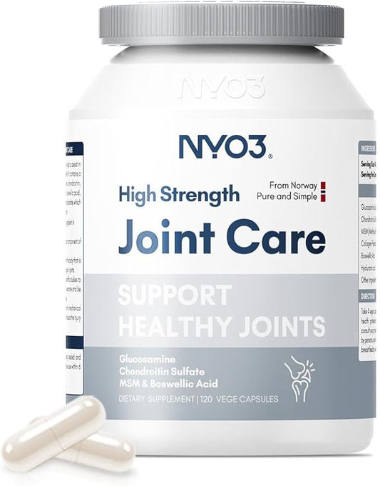 Glucosamine 1500mg with Chondroitin MSM 120 Capsules Collagen Peptide | Joint Support Supplement, 30 Day Supply Joint Health