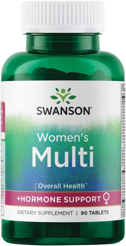 Swanson Multi Women's Prime Multivitamin Multimineral Energy Immune Hormone Balance Wellbeing Health Supplement 90 Tablets (Tabs)