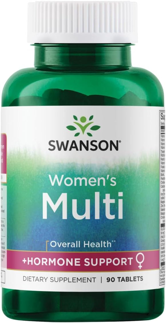 Swanson Multi Women's Prime Multivitamin Multimineral Energy Immune Hormone Balance Wellbeing Health Supplement 90 Tablets (Tabs)