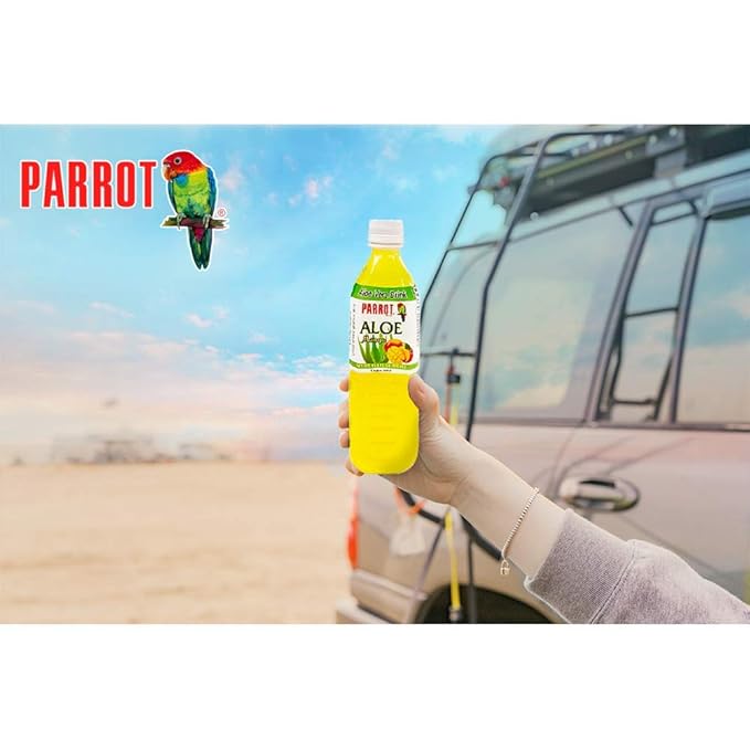 Parrot Brand Aloe Vera Juice Drink Mango Flavor 500mL 16.9 fl.oz. (Pack of 10)