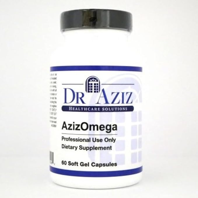 AzizOmega - Omega-3 Fish Oil Supplement - High-Potency EPA & DHA - Supports Heart, Brain & Joint Wellness - Dietary Supplement - 60 Softgels