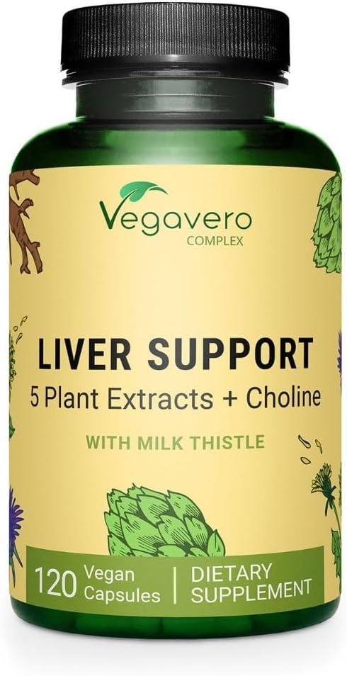 Liver Support | Milk Thistle Supplement 9000mg | 120 Capsules | Dandelion, Artichoke, Choline, Beetroot | Liver Cleanse Detox & Repair | with 80% Silymarin | NO Additive & Vegan