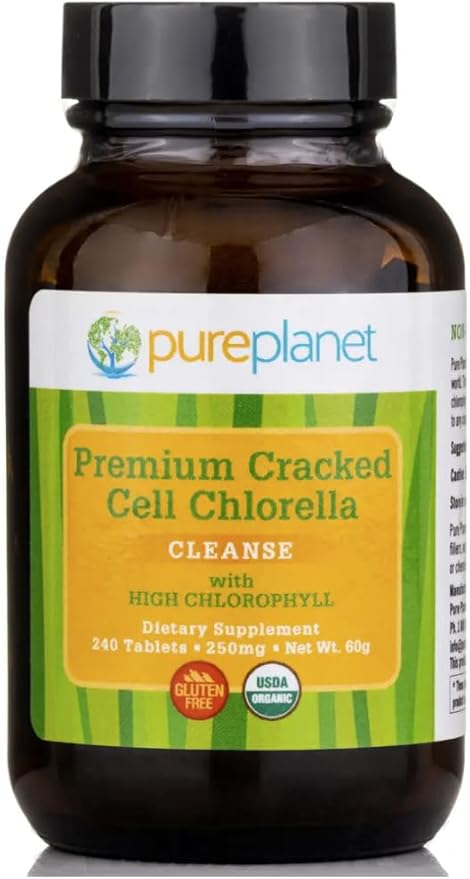 PURE PLANET Cracked Cell Chlorella Organic 240tb/250mg