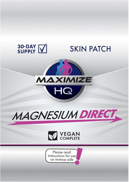MAXIMIZE HQ Magnesium Patches - 8 Hour Time-Release - Gluten Free