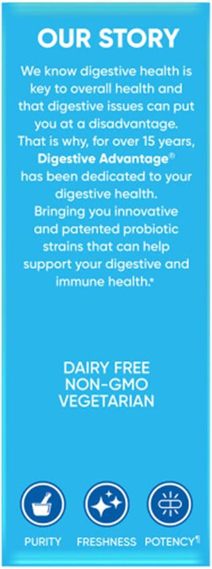 Digestive Advantage Lactose Defense Enzymes + Probiotics for Women & Men Occasional Bloating, Lactose Breakdown, Minor Abdominal Discomfort, Immune Support, 96 Count Capsules (2 Pack)
