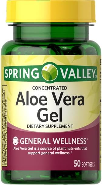 IKJ Concentrated Aloe Vera Gel Dietary Supplement, 50 Count