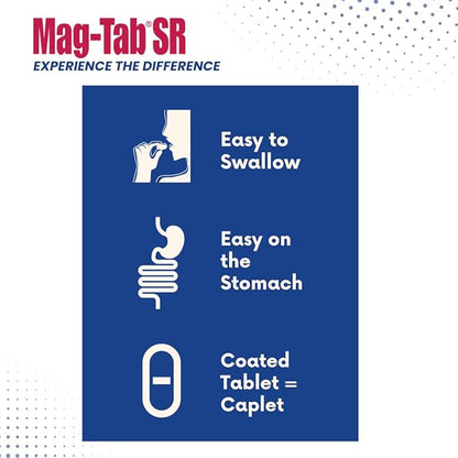 Extended Release Magnesium Lactate Delivery for 10x Better Absorption-Mag-Tab SR (Sustained Release) 100 Count-Supports Sleep, Muscle Cramps, Magnesium Deficiency Health Issue