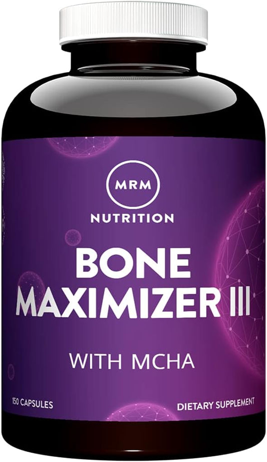 MRM Nutrition Bone Maximizer® III | with MCHA + Vitamin D3 + Vitamin K2 | Bone Health | High Potency | Key Vitamins and Minerals for Bones | 50 Servings