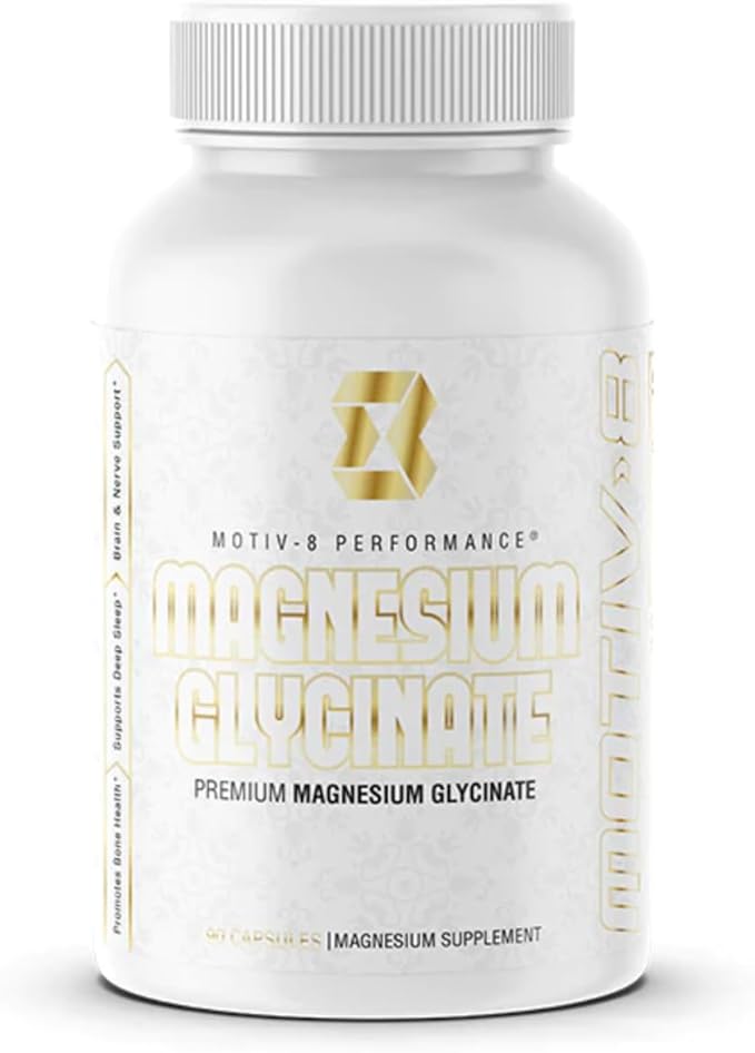 Motiv-8 Magnesium Glycinate, Relaxation, Sleep Support, Mood Elevation, 100% Vegan, 500 mg (180 Veggie Capsule)