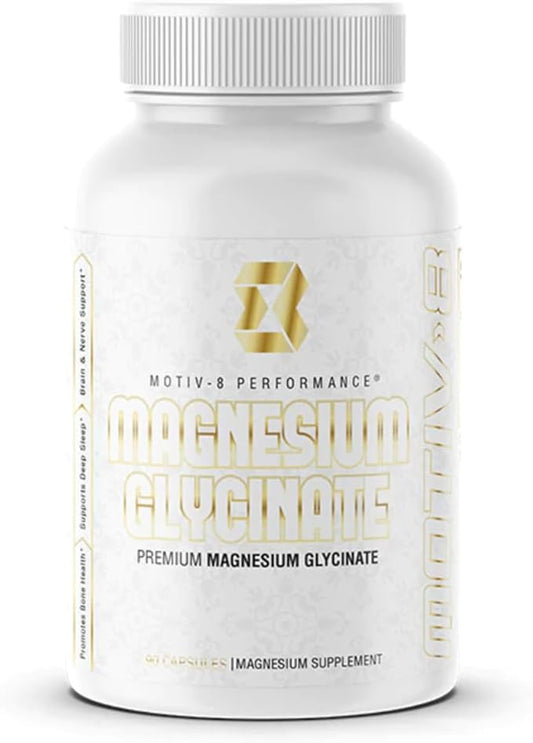 Motiv-8 Magnesium Glycinate, Relaxation, Sleep Support, Mood Elevation, 100% Vegan, 500 mg (180 Veggie Capsule)