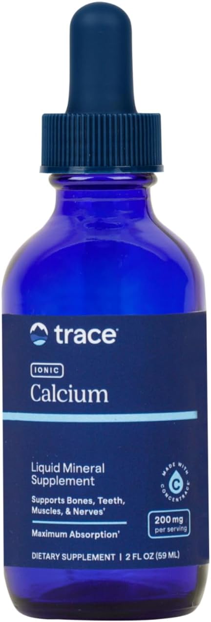 Trace Minerals Ionic Calcium - Supplement to Support Bone Health & Strength - Calcium Supplement to Aid Dental & Nerve Health - Support Mineral Absorption & Bone Density - 2 fl oz (About 48 Servings)