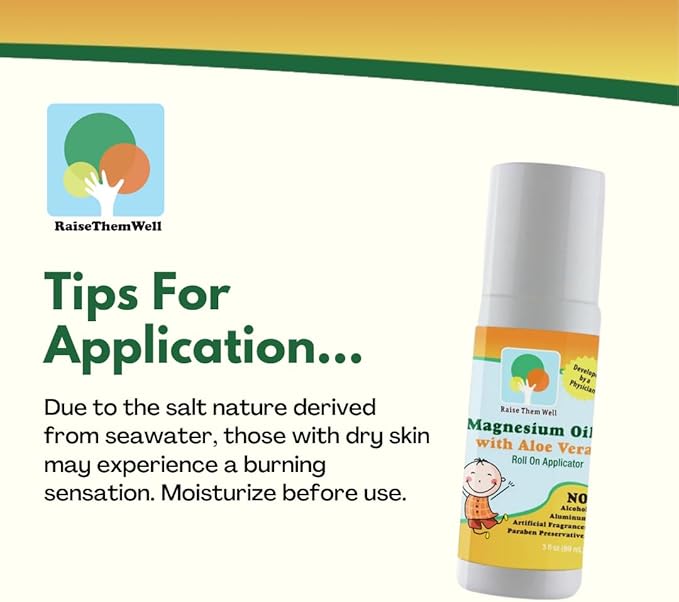 Magnesium Oil with Aloe Vera – Soothing Roll-On Applicator for Relaxation & Muscle Support, Fast-Absorbing Topical Formula, 3 fl oz